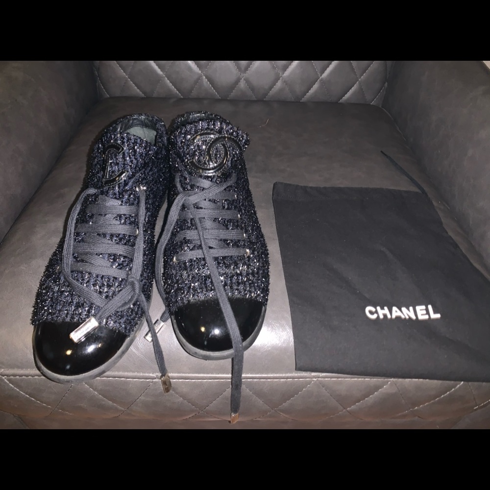 Chanel Tweed Sneakers Size 42 fits more like 41.5